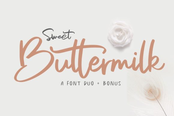 Sweet Buttermilk Duo: A Playful Typeface for Memorable Marketing